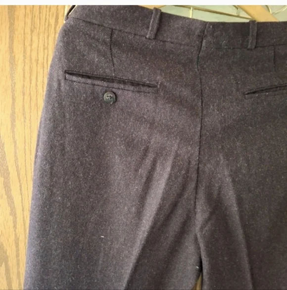 Vintage Mens COLOURS by Alexander Julian Burgundy/brown Dress Pants - Picture 3 of 5